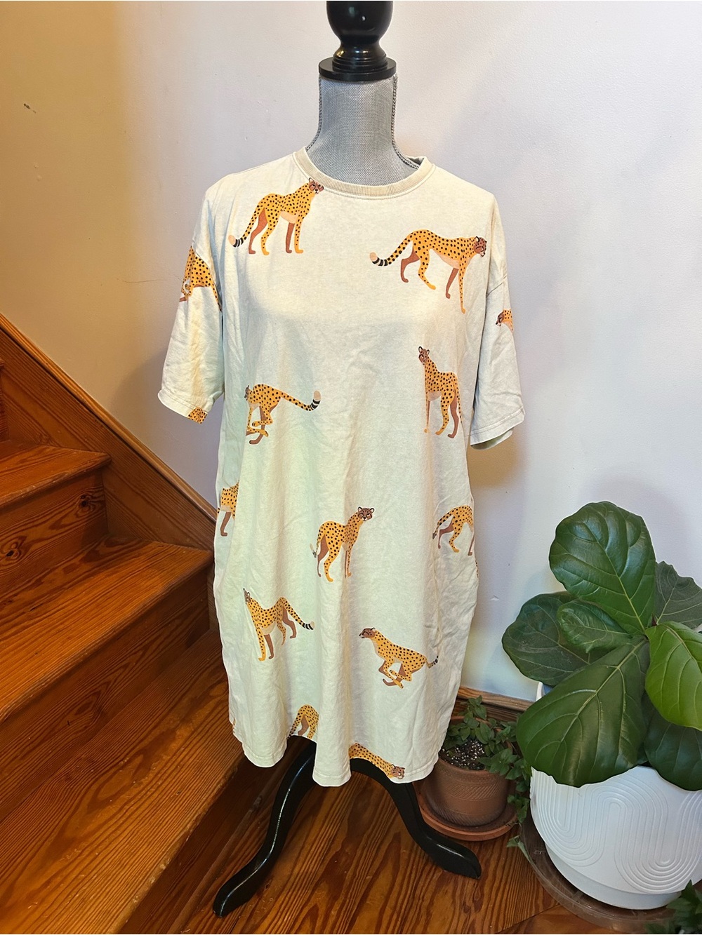 easel cheetah tshirt Dress from Anthropologie